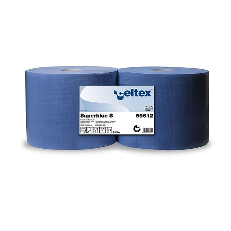 ROLLO CEL. IND. 3 C. AZUL 500 SERV (2 UDS)